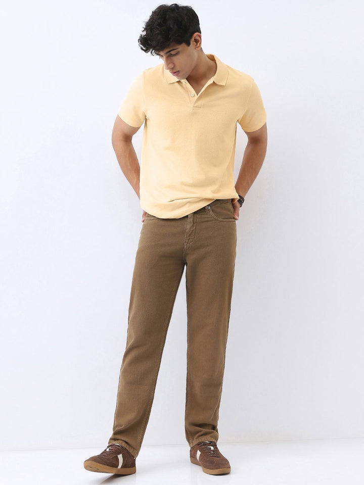 Urbano Fashion Men Solid Regular Fit Half Sleeve Cotton Polo T-Shirt