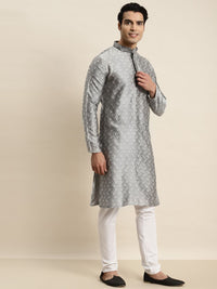 SOJANYA Men Ethnic Motifs Woven Design Jacquard Straight Kurta