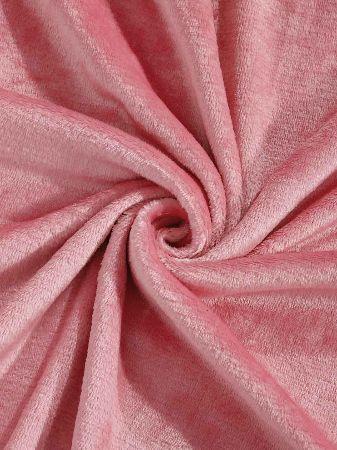 KLOTTHE Rust-Pink Woollen 300TC Single Bedsheet With Pillow Cover