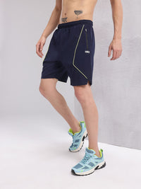HRX by Hrithik Roshan Men Brand Logo Print Detail Training Shorts with Contrast Piping