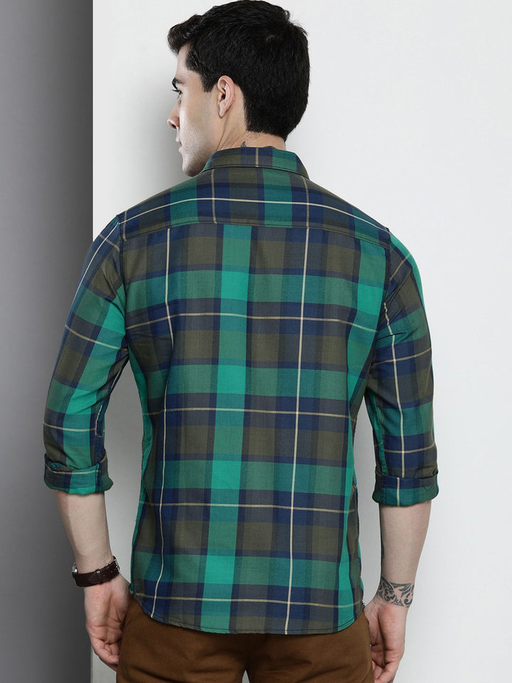 The Indian Garage Co Men Tartan Checked Casual Shirt