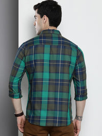 The Indian Garage Co Men Tartan Checked Casual Shirt