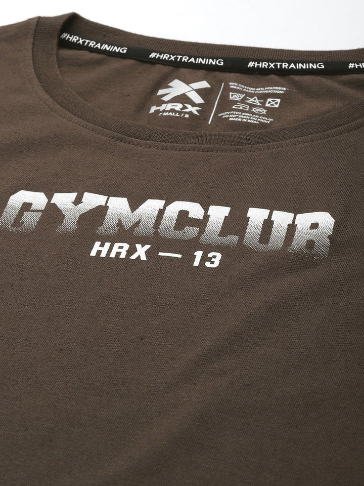 HRX by Hrithik Roshan IRONTRIBE Printed Drop-Shoulder Boxy Training Crop T-shirt