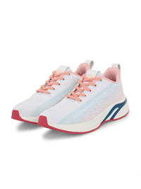 HRX by Hrithik Roshan Women White & Pink Lace-Up Running Shoes