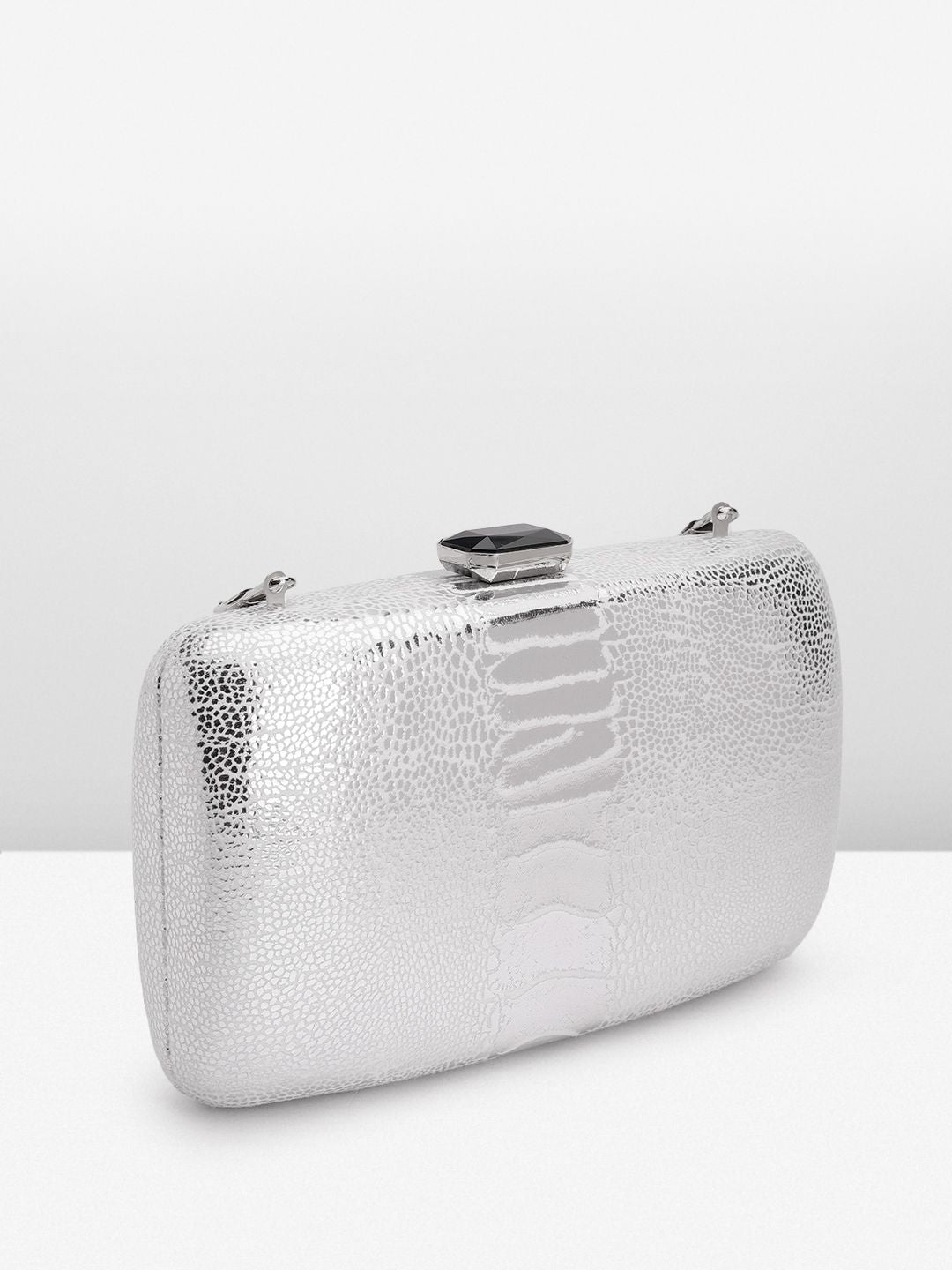 Lino Perros Snake Skin Textured Box Clutch