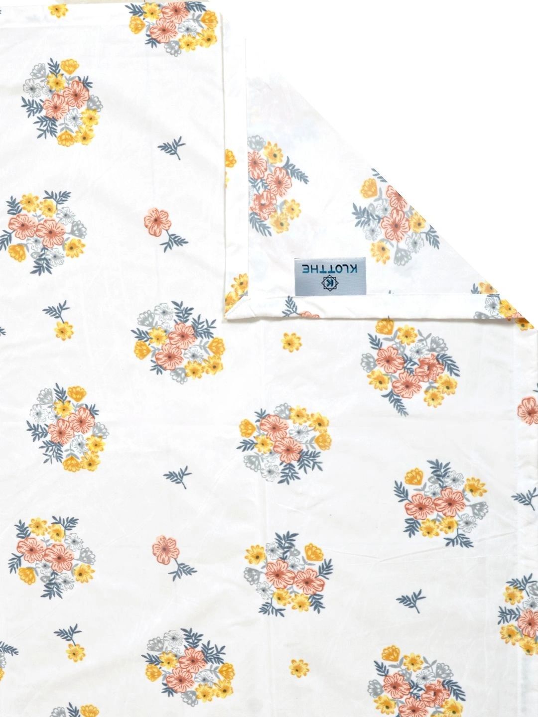 Moda Rapido X KLOTTHE Cream-Coloured Floral 300 TC King Bedsheet with 2 Pillow Covers