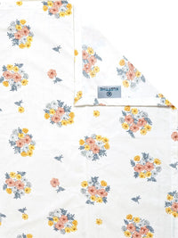 Moda Rapido X KLOTTHE Cream-Coloured Floral 300 TC King Bedsheet with 2 Pillow Covers
