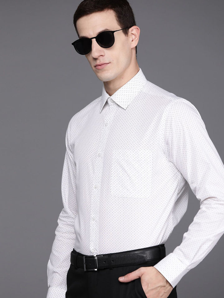 Raymond Pure Cotton Slim Fit Printed Formal Shirt