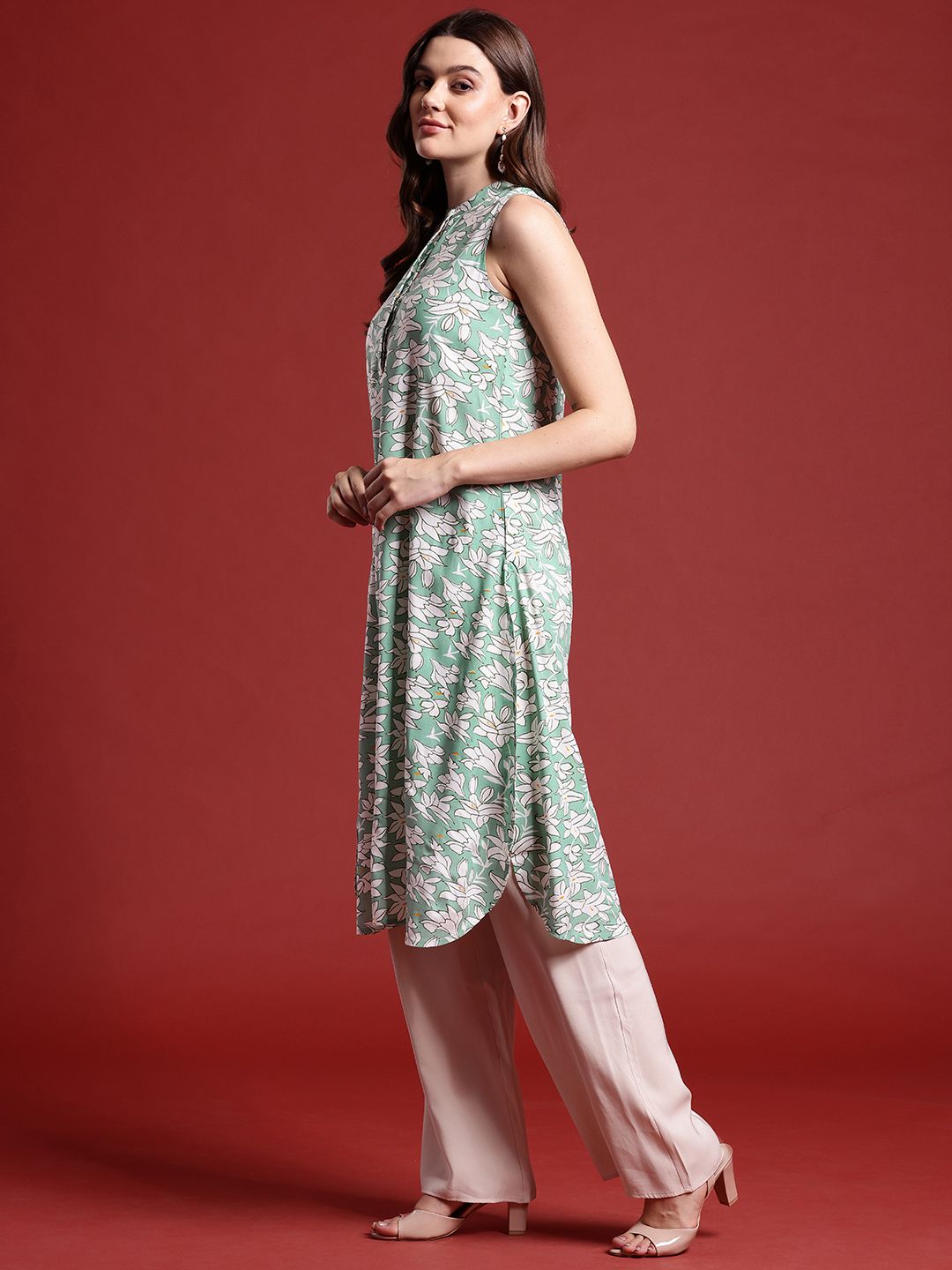 all about you Floral Print Straight Kurta
