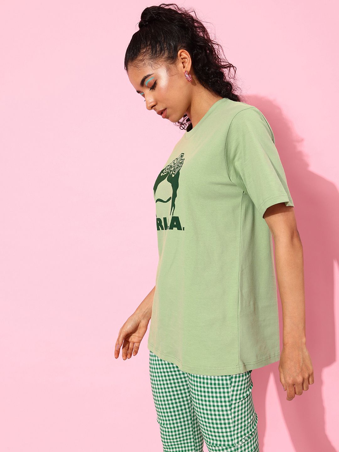 DILLINGER Women Graphic Printed Oversized T-shirt