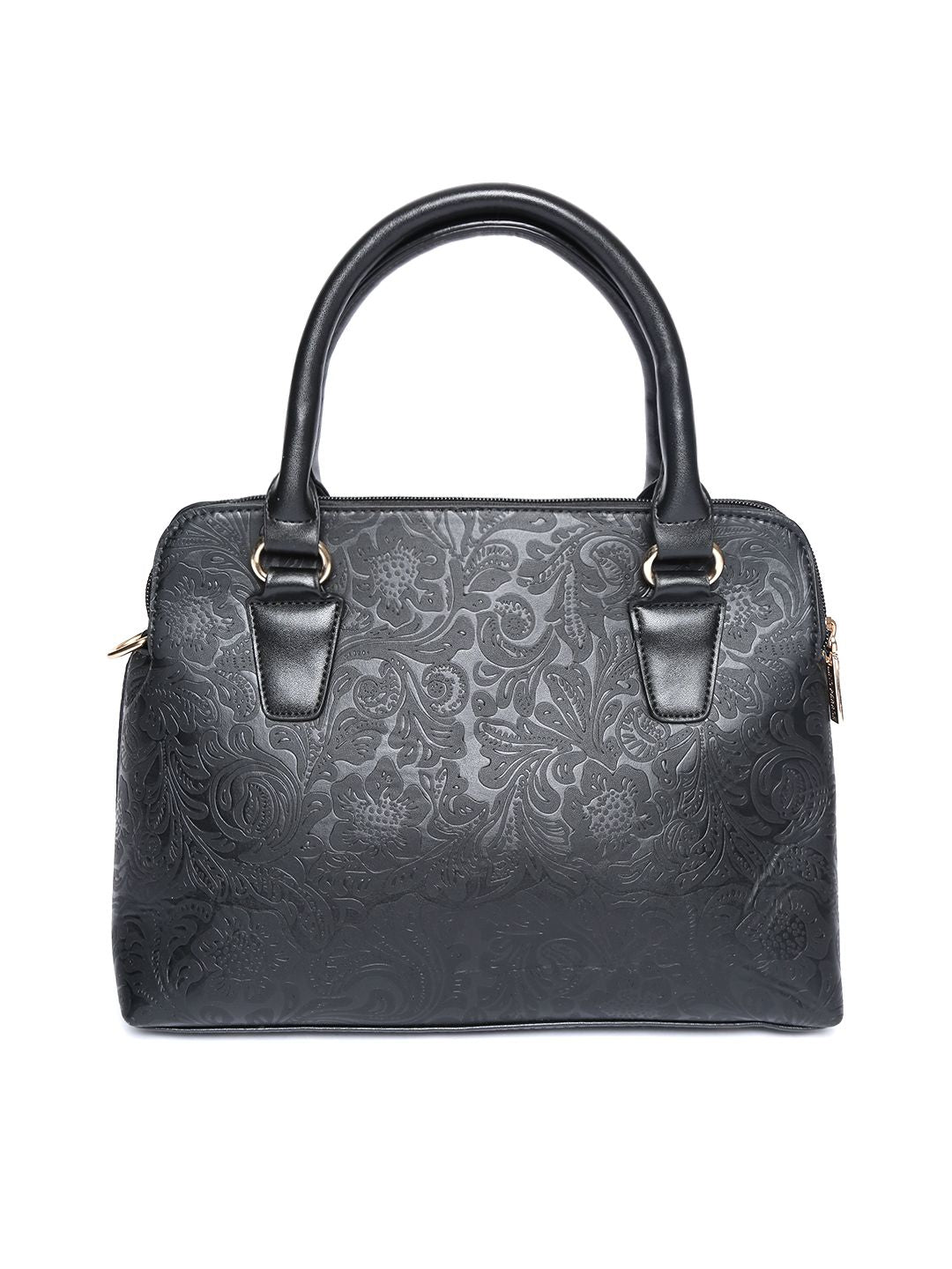 Lino Perros Black Textured Handheld Bag