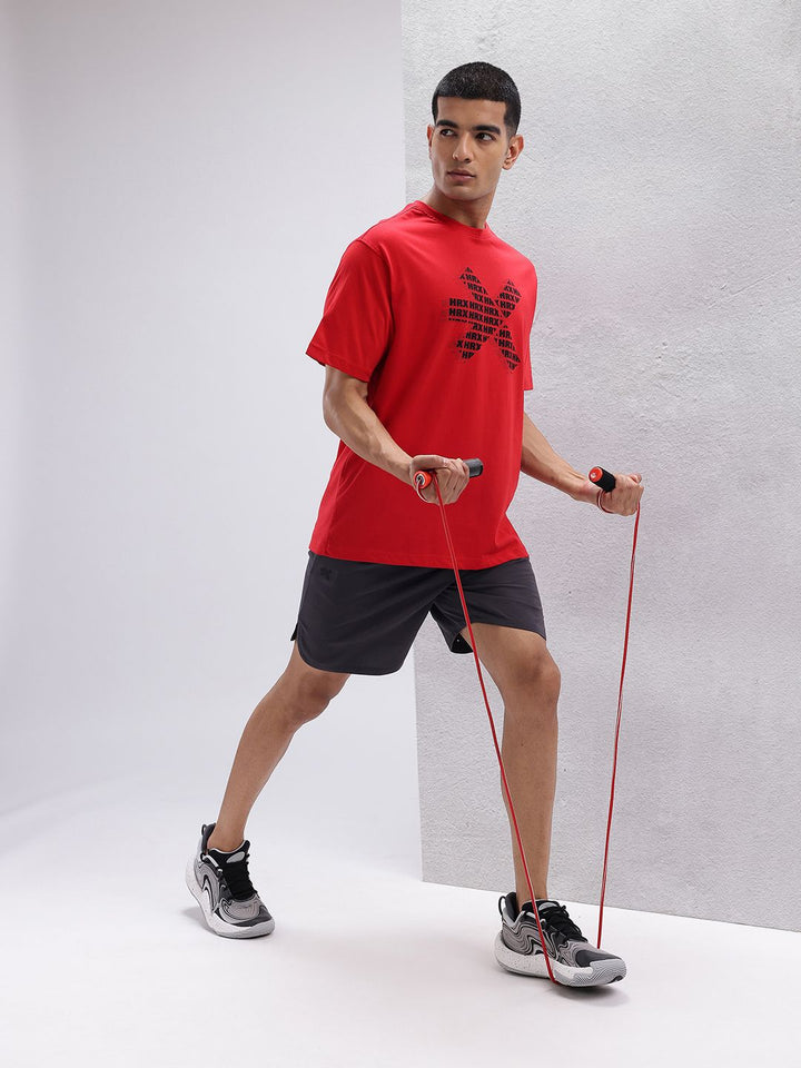 HRX by Hrithik Roshan Men Brand Logo Print Detail Mid-Rise Training Shorts