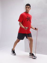 HRX by Hrithik Roshan Men Brand Logo Print Detail Mid-Rise Training Shorts