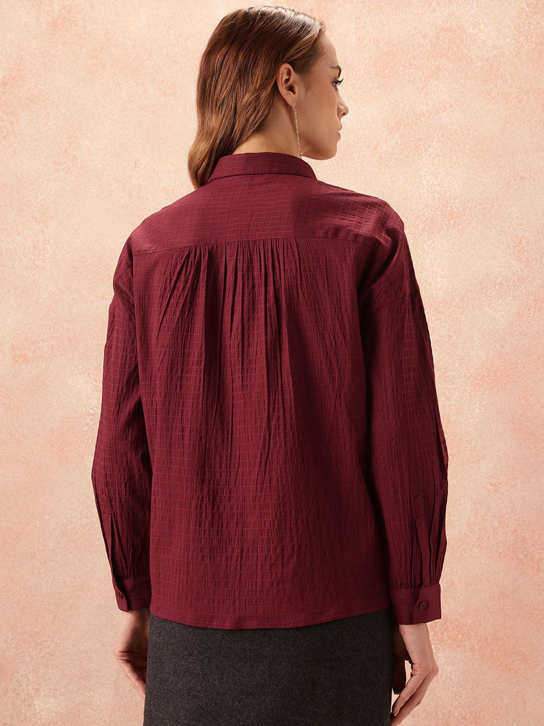 all about you Geometric Design Pure Cotton Casual Shirt