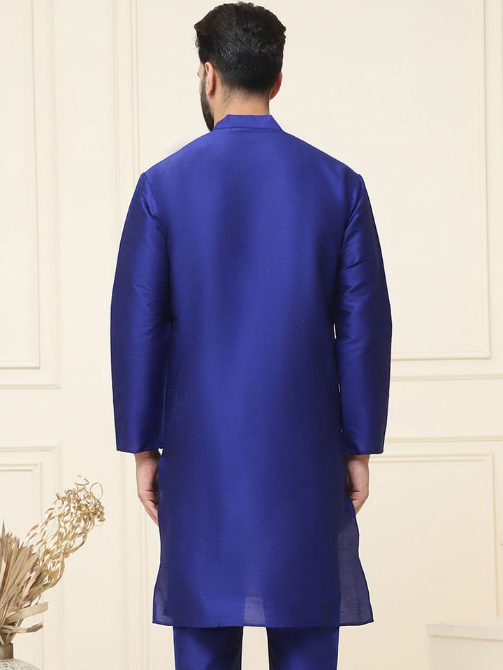SOJANYA Men Blue Jacquard Kurta