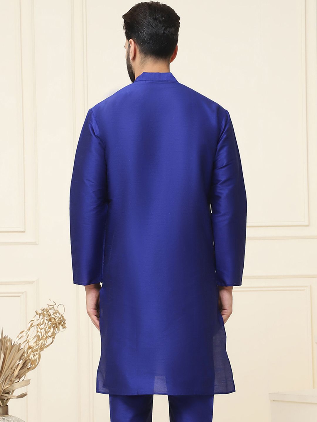 SOJANYA Men Blue Jacquard Kurta