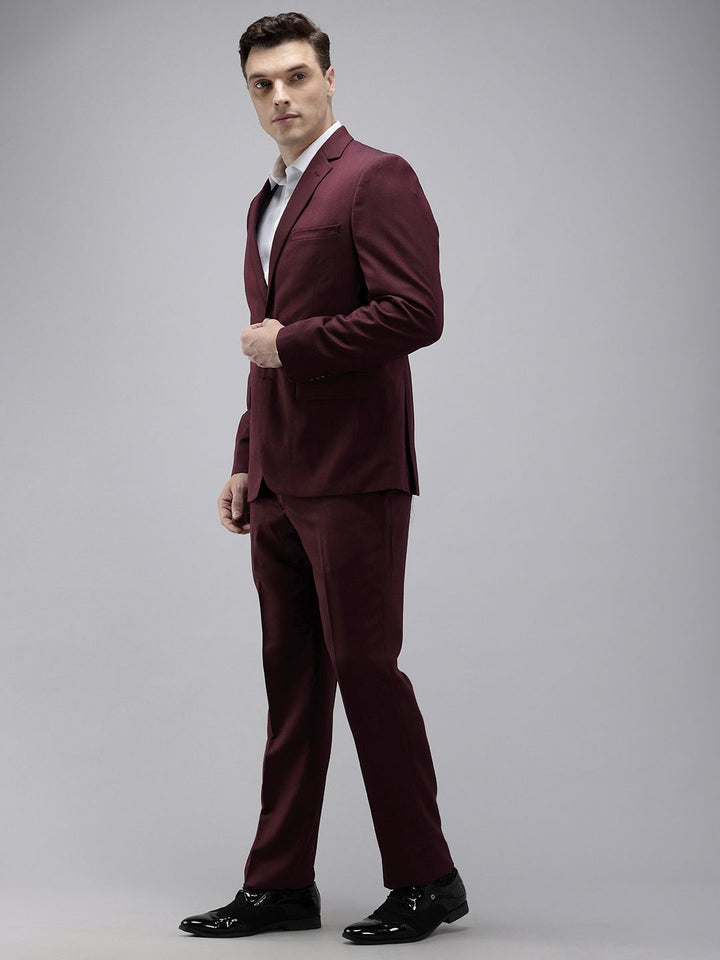 Park Avenue Self Design Single Breasted 2 Piece Party Suits