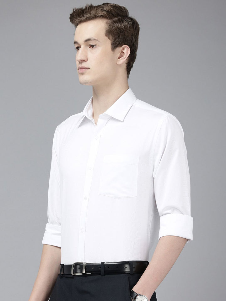 Park Avenue Slim Fit Textured Formal Shirt