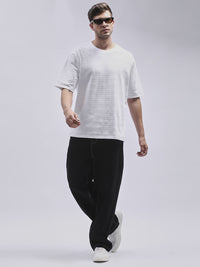 DILLINGER Men Round Neck Solid Oversized Pure Cotton T-shirt