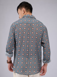 VASTRADO Men Classic Fit Spread Collar Floral Printed Relaxed Fit Casual Shirt