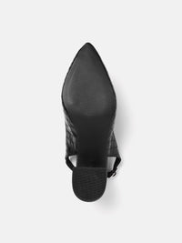 Lino Perros Croc-Textured Block Heel Pumps