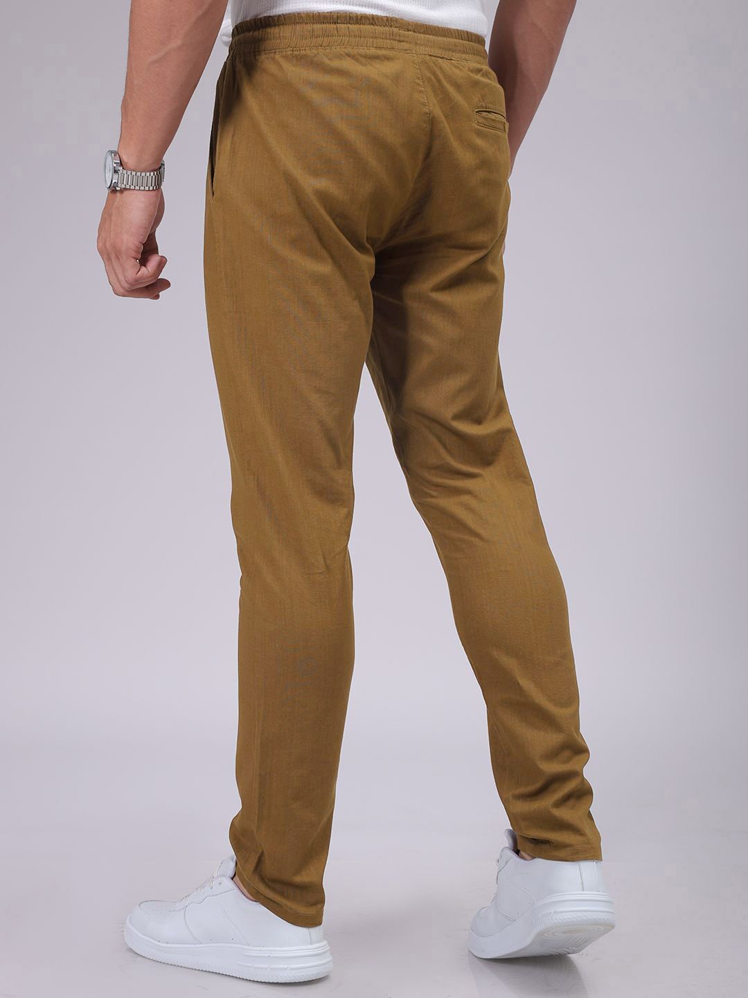 The Indian Garage Co Men Slim Fit Joggers Solid Trousers