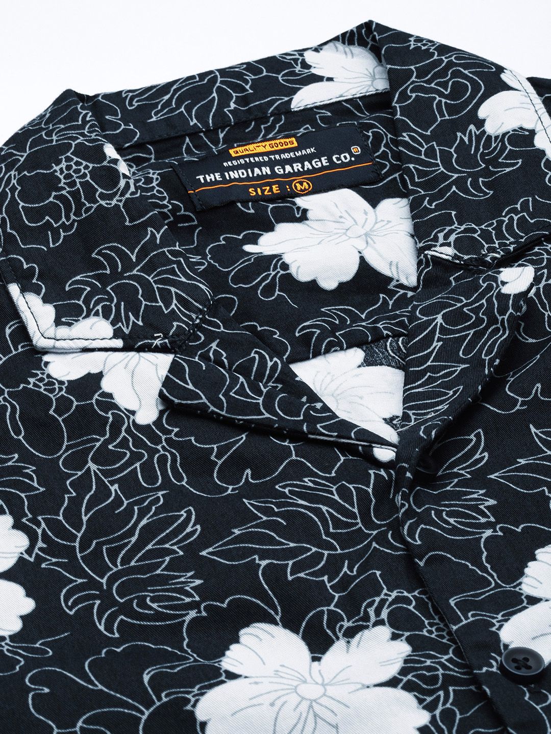 The Indian Garage Co Men Blue Floral Print Pure Cotton Night Suit