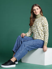 DressBerry Turtleneck Floral Pullover