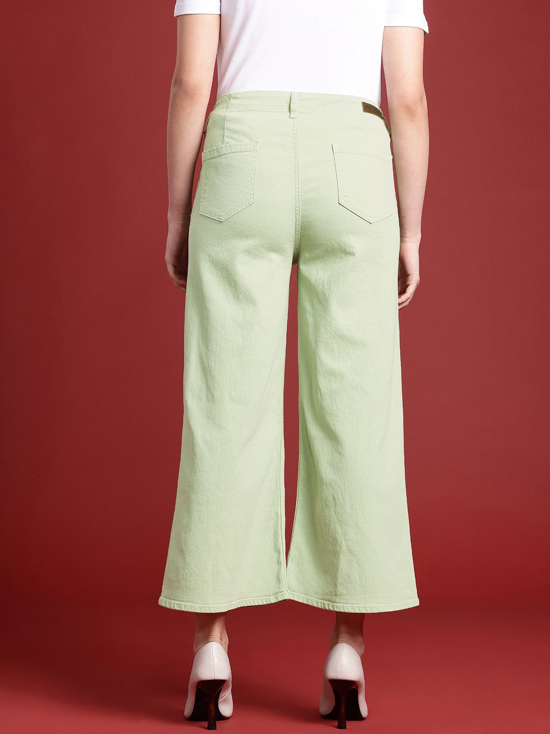 all about you Women Wide Leg High-Rise Stretchable Jeans