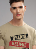 ADRO Men Typography Printed Applique T-shirt