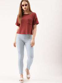 DressBerry Women Pack of 2 Solid Super Skinny Fit Ankle-Length Denim Jeggings