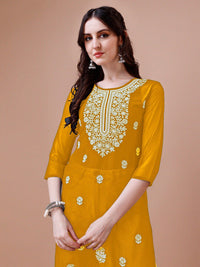 Kalini bersulam Chikankari Georgette Sheer Straight Kurta