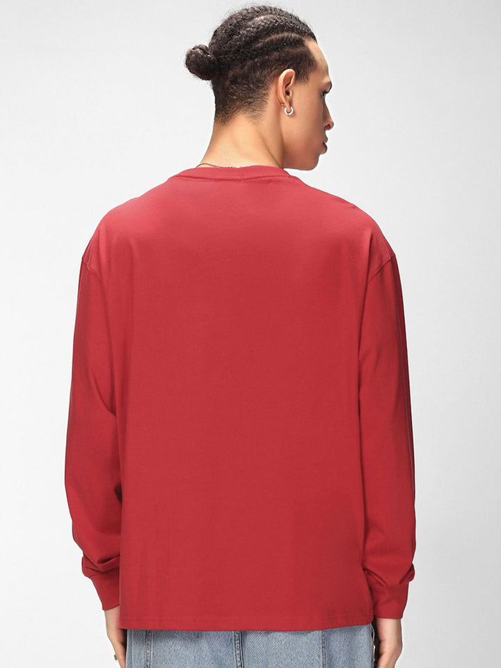 Bewakoof Men Typography Printed Round Neck Pure Cotton Oversized T-shirt