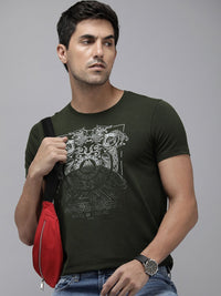 SPYKAR Graphic Printed Slim Fit T-shirt