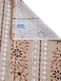 Myntra Elegant Homes Beige & Brown Floral Pure Cotton Set Cadar King 400 TC-2.5mX2.25m