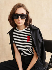 RAREISM Women Printed Pockets T-shirt