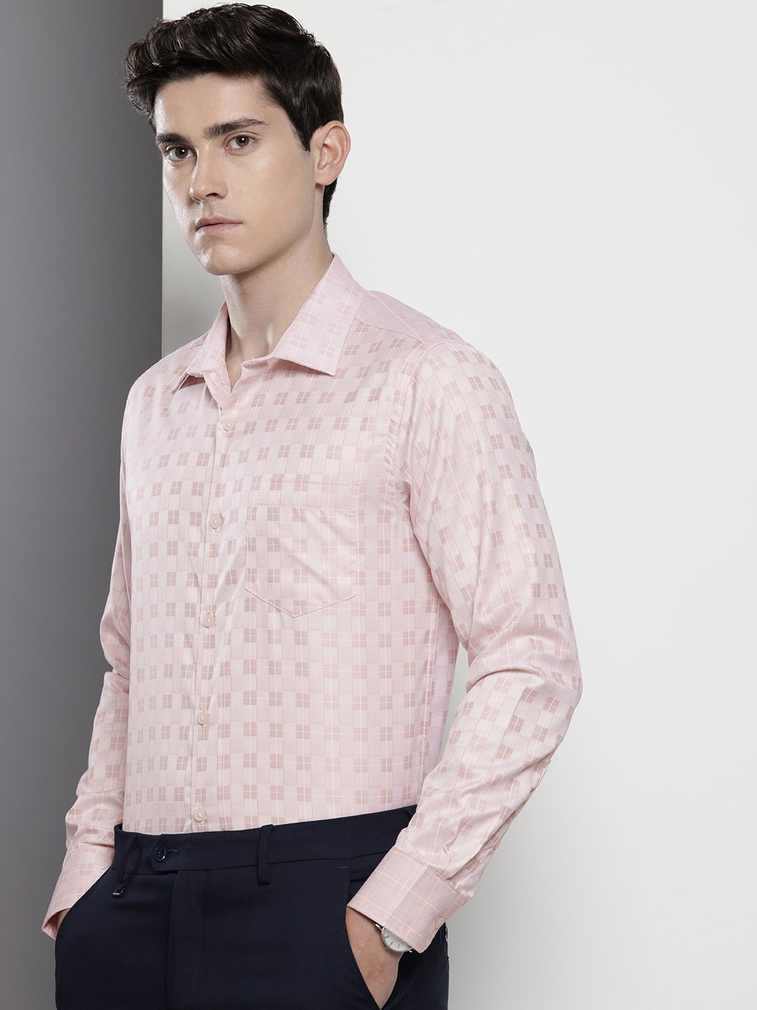 The Indian Garage Co. X Luxe Slim Fit Checked Formal Shirt