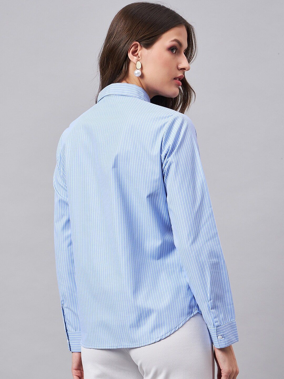 Style Quotient Smart Vertical Stripes Formal Shirt