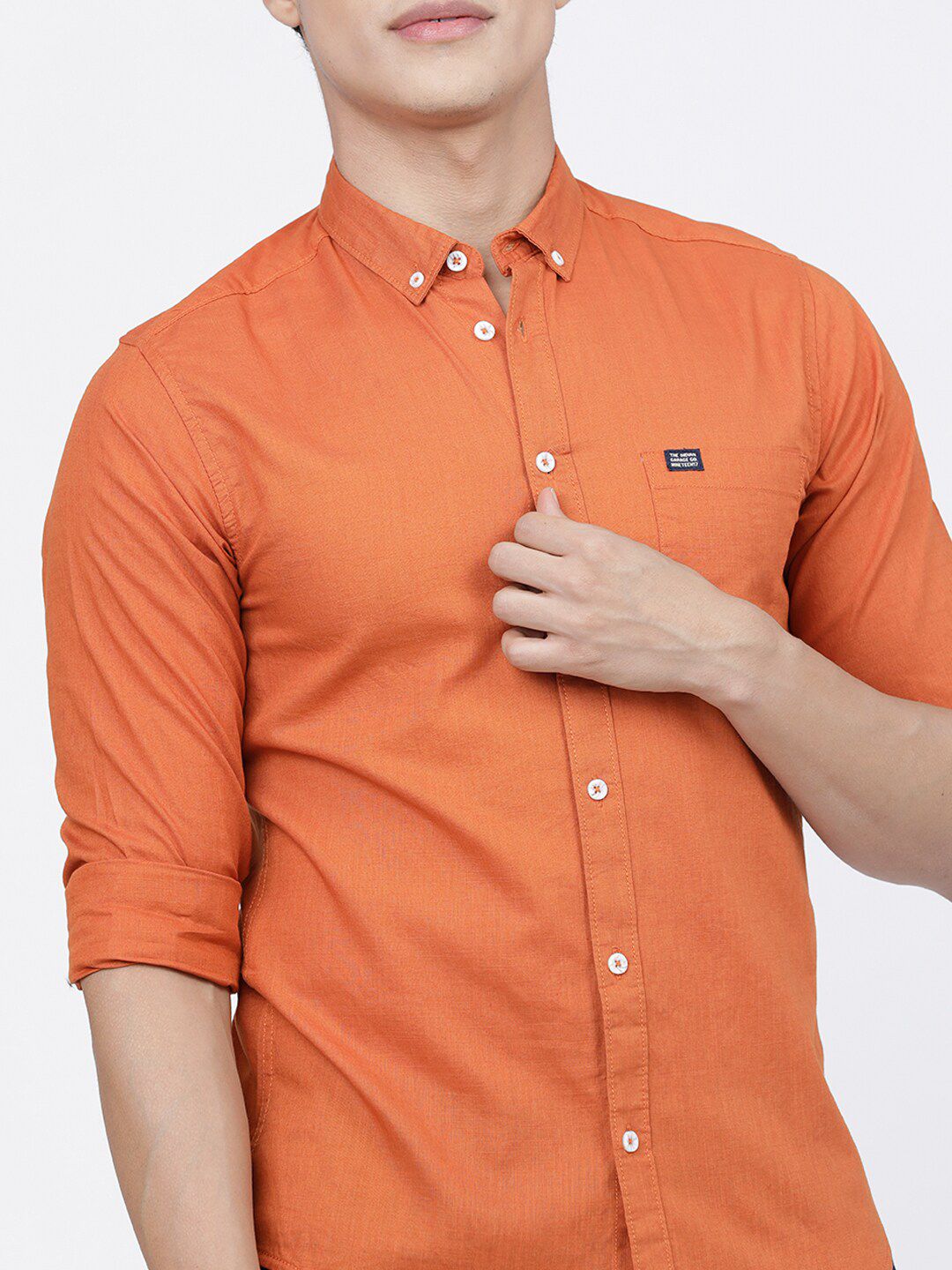 The Indian Garage Co Men Orange Casual Shirt