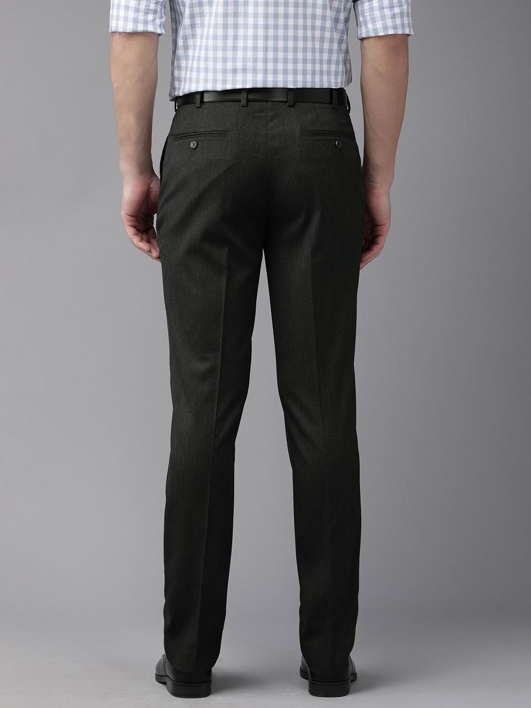 Park Avenue Men Charcoal Smart Trousers