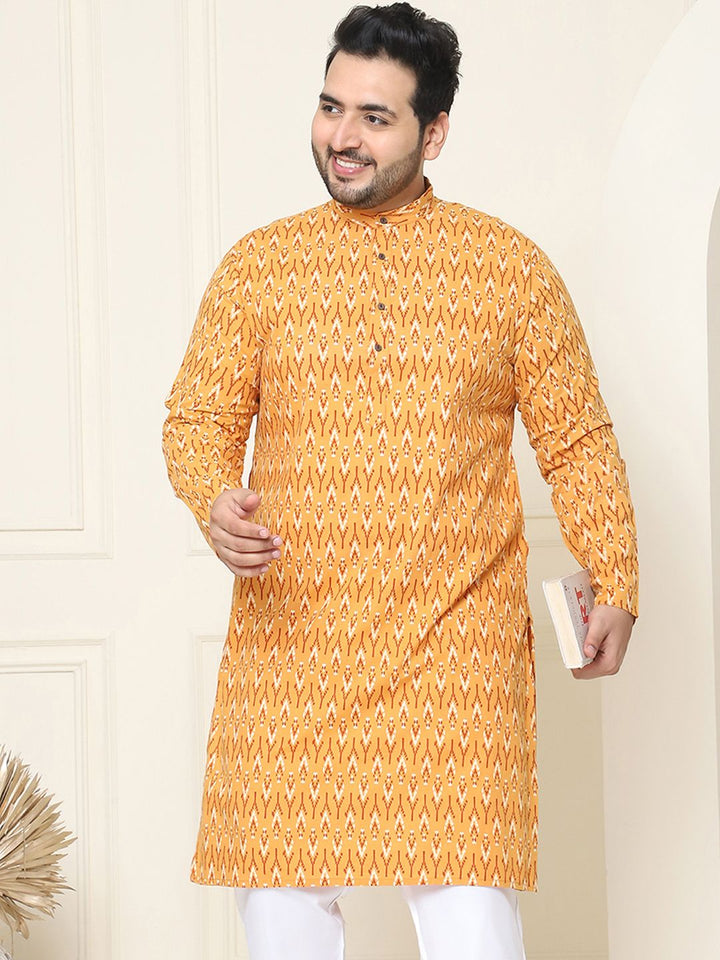 SOJANYA PLUS Geometric Printed Cotton Kurta