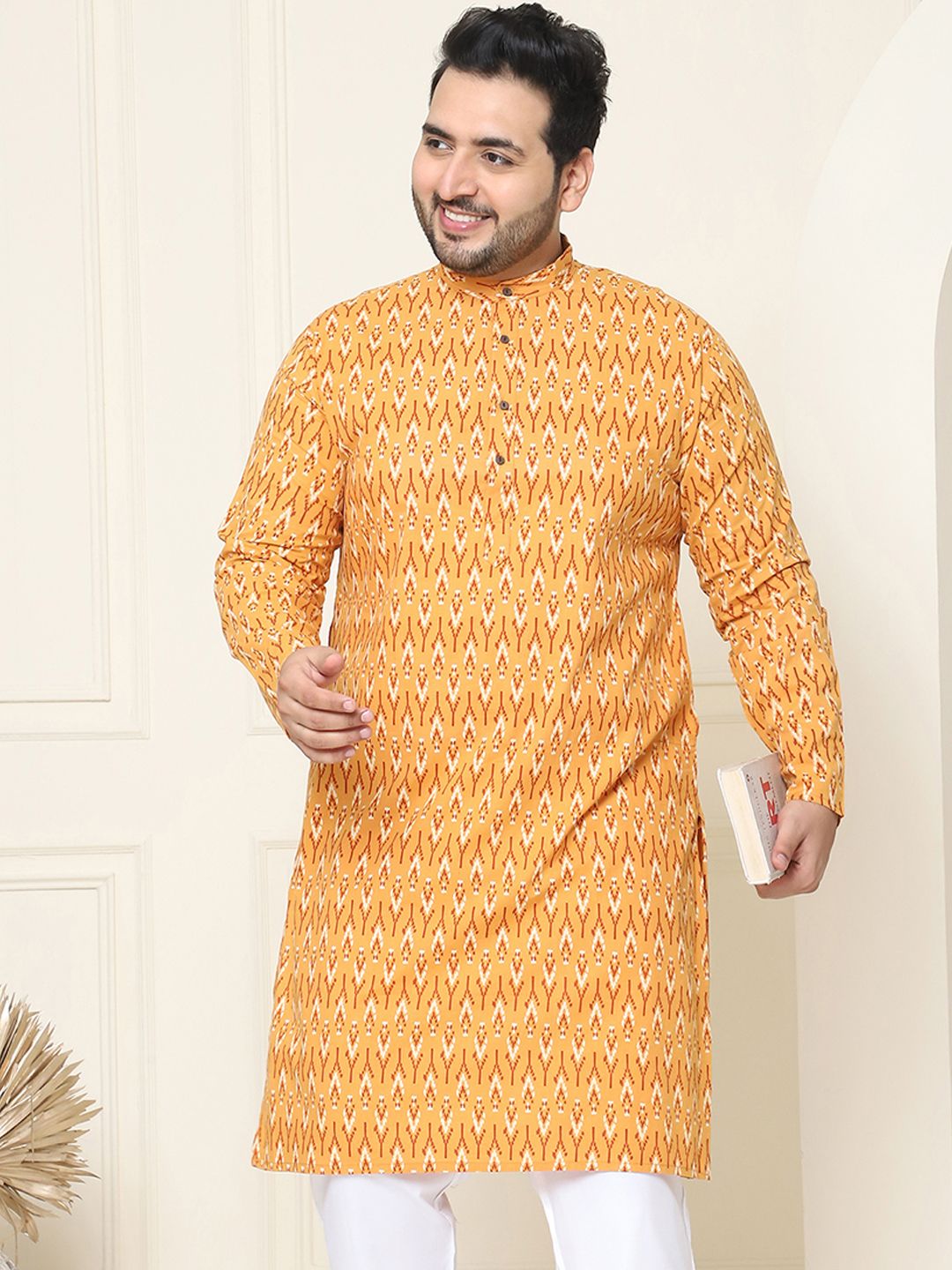 SOJANYA PLUS Geometric Printed Cotton Kurta