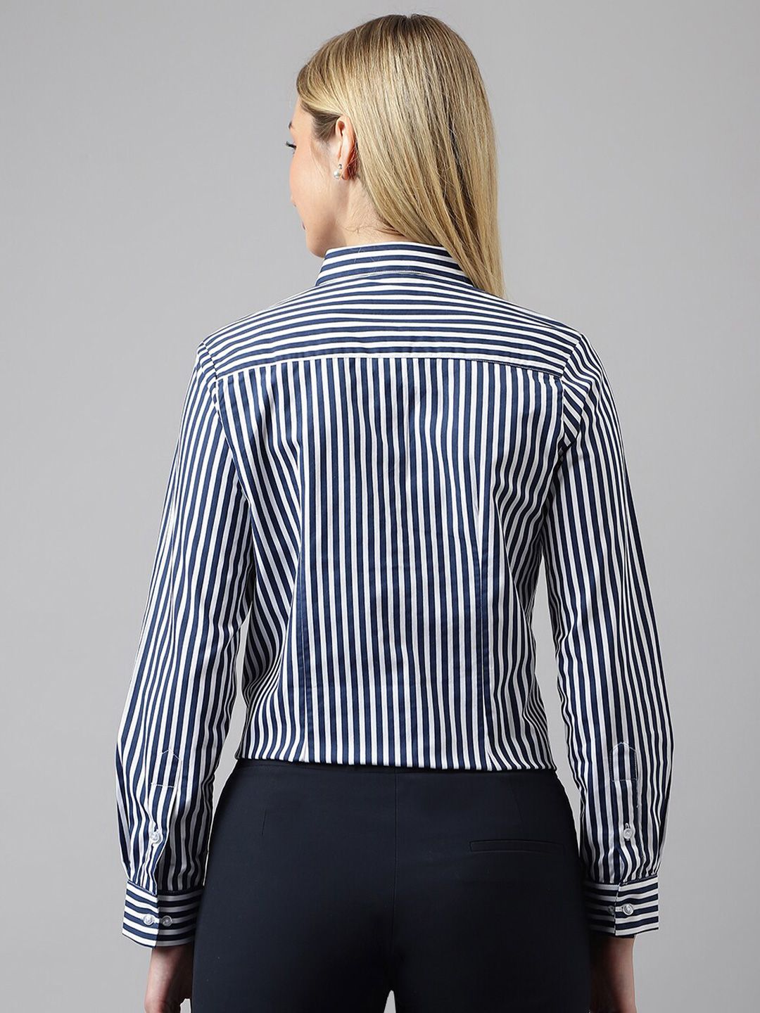 Hancock Striped Spread Collar Pure Cotton Formal Shirt