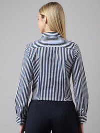 Hancock Striped Spread Collar Pure Cotton Formal Shirt