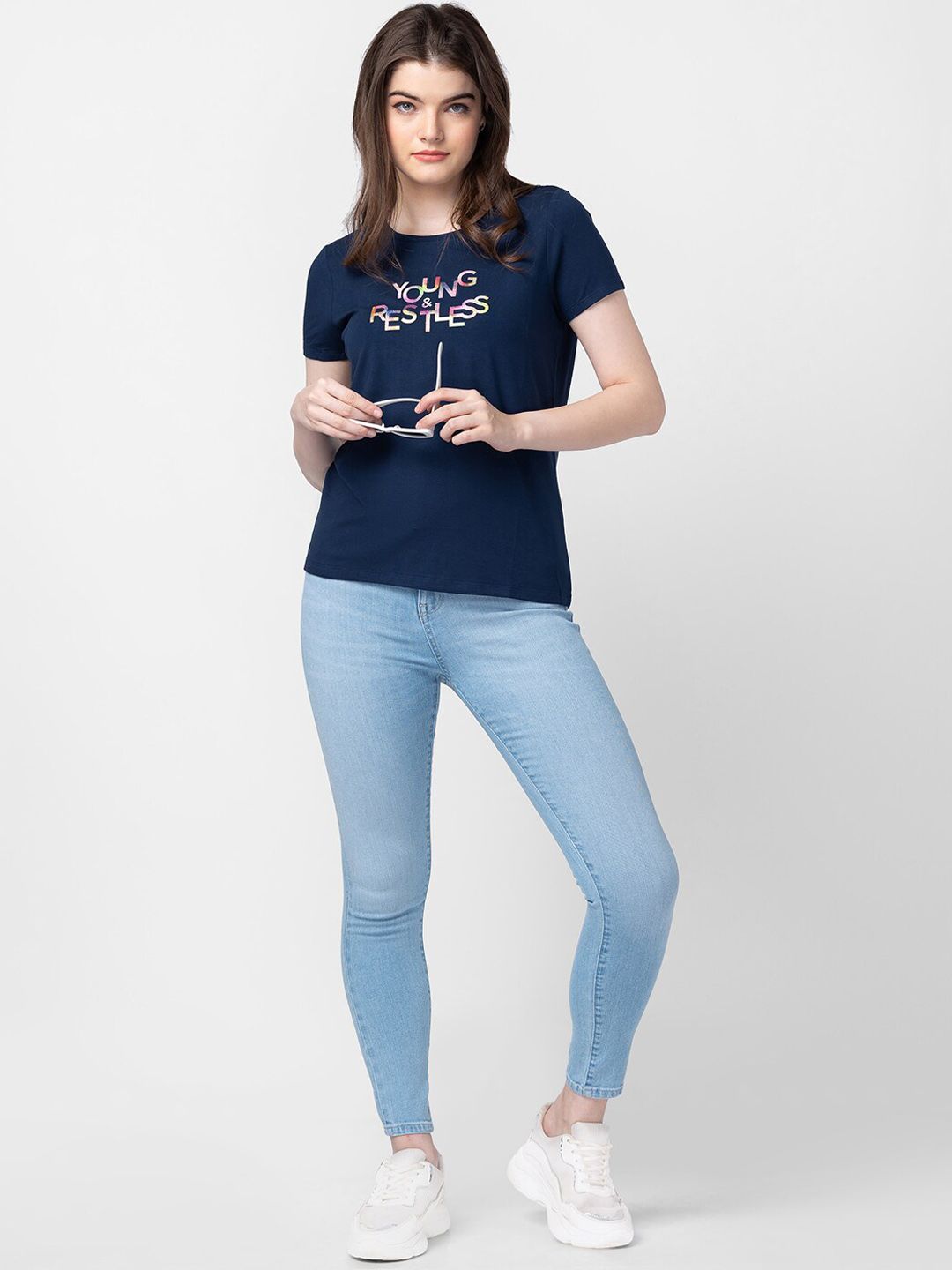 SPYKAR Women Super Skinny Fit High-Rise Light Fade Cotton Jeans