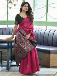 KALINI Floral Zari Silk Blend Saree