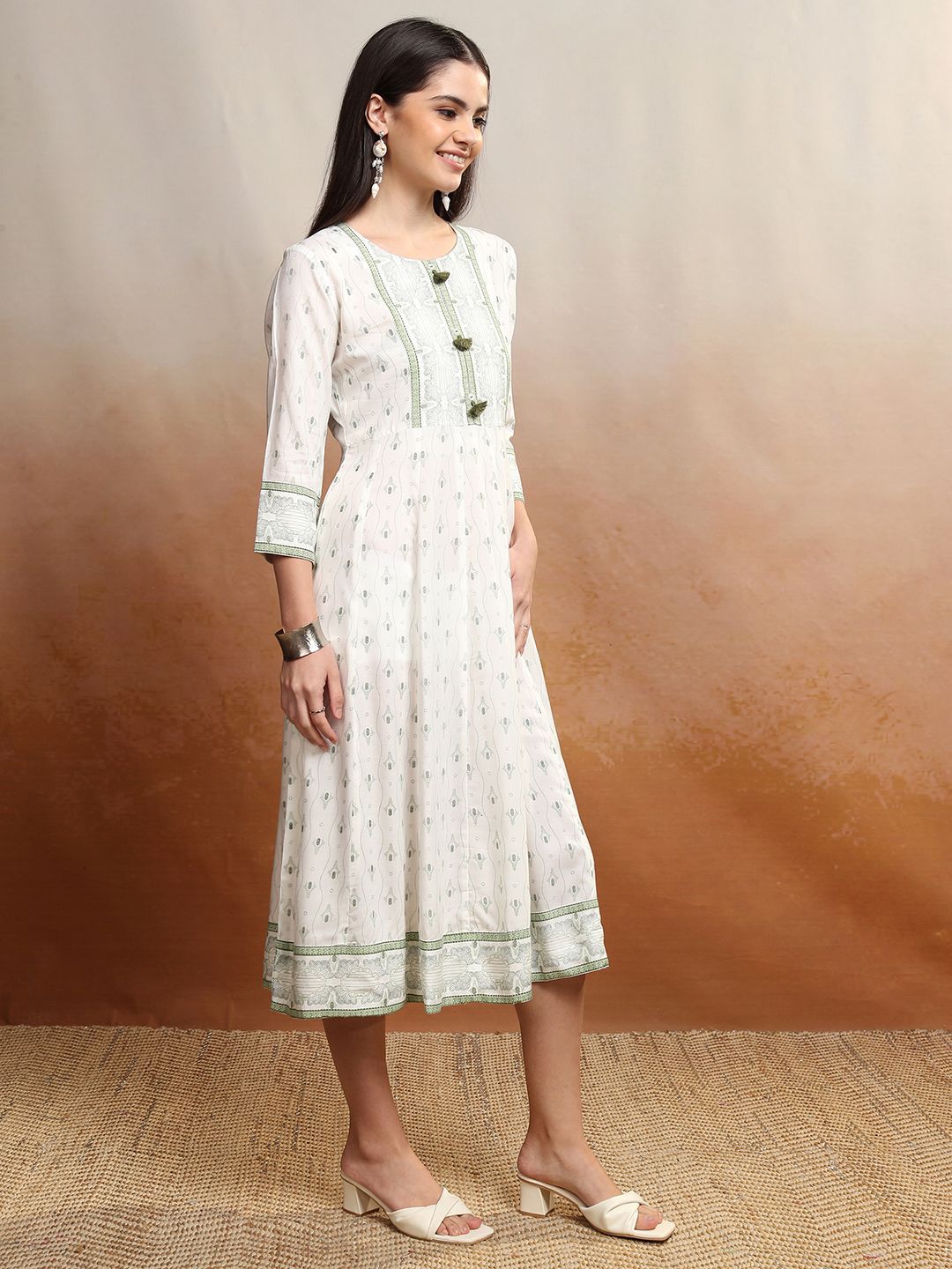 Vishudh A-Line Midi Dress