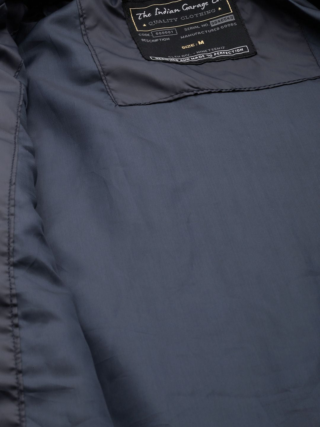 The Indian Garage Co Men Zip-Jacket Slim Fit Puffer Jacket