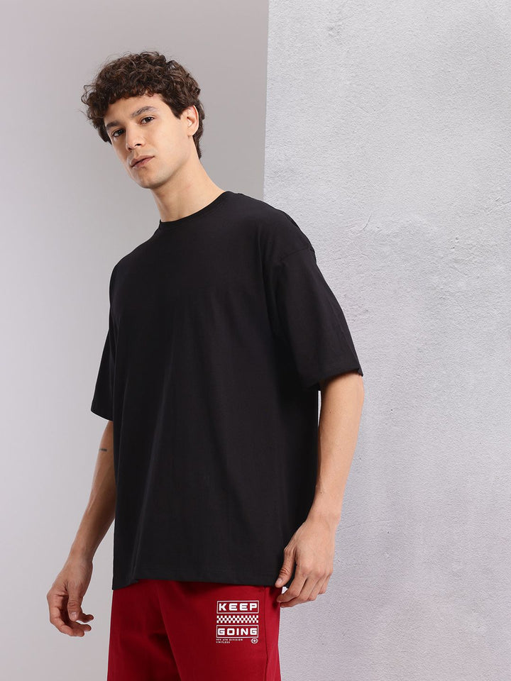 HRX by Hrithik Roshan Typography Printed Drop-Shoulder Sleeves Oversized T-shirt