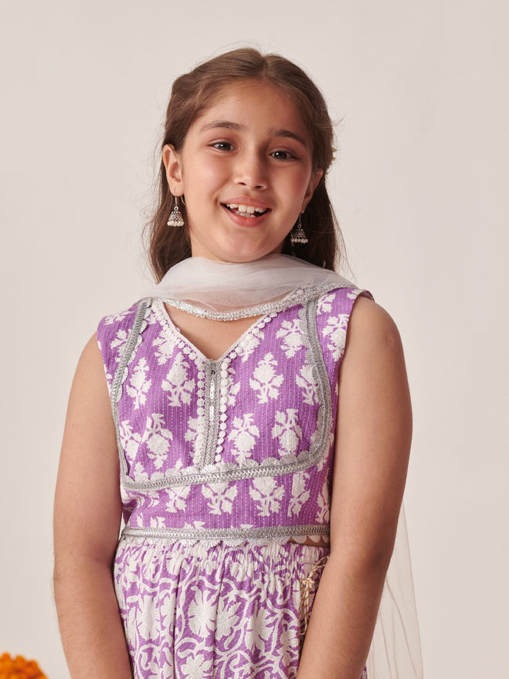 pspeaches Girls Printed Ready to Wear Lehenga Choli With Dupatta